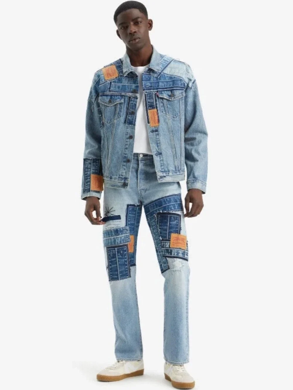 Levi's Premium 501 Original Fit Special Patch Work Classic Jeans NEW 33 X 32 Men